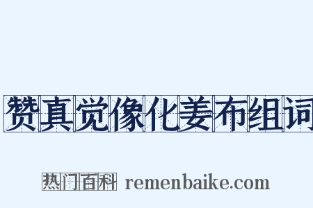 赞真觉像化姜布组词是什么意思的图片